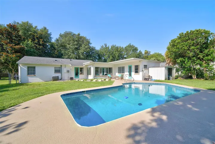 Pool and the back of the house