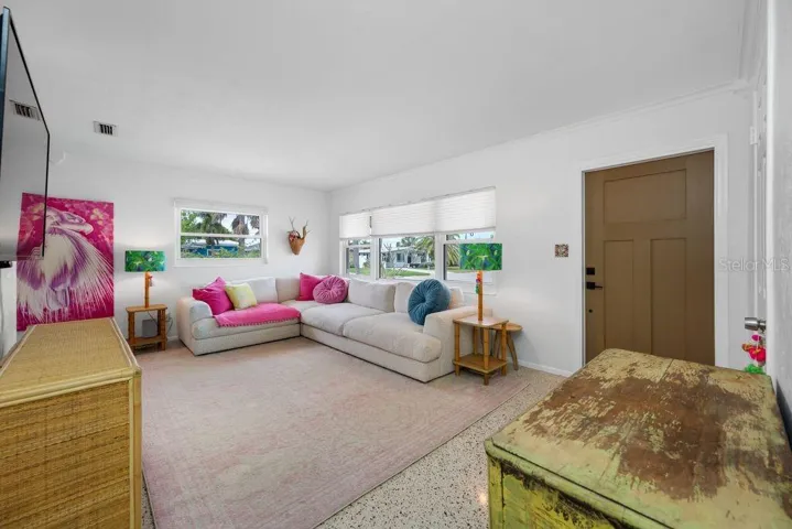 View of Living Room from the Hallway - An abundance of Natural Light