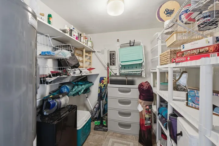 main level utility and storage closet