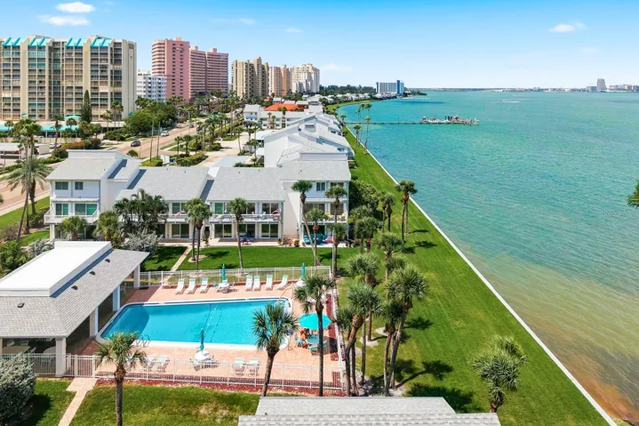 Community pool on intracoastal