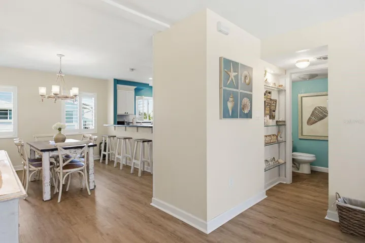 Half bath off kitchen on main level