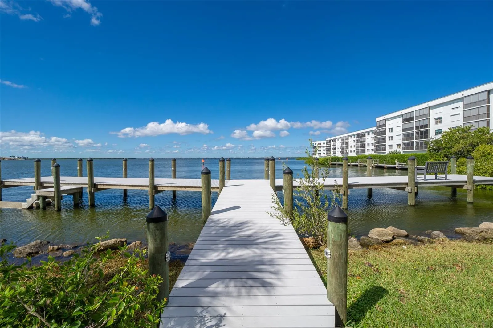 Community dock walkway, Cocoa Beach, Florida