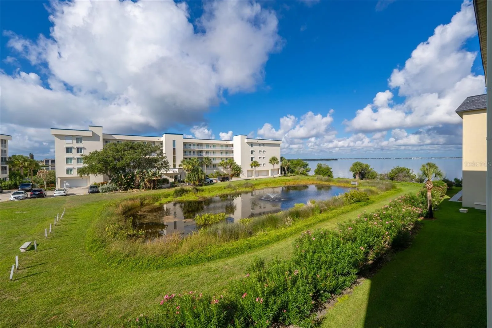 Balcony view, 3rd floor Unit 305 Riverwest condominiums in Cocoa Beach, Florida