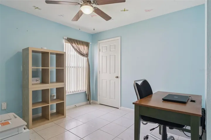 Bedroom 3, currently used as an office