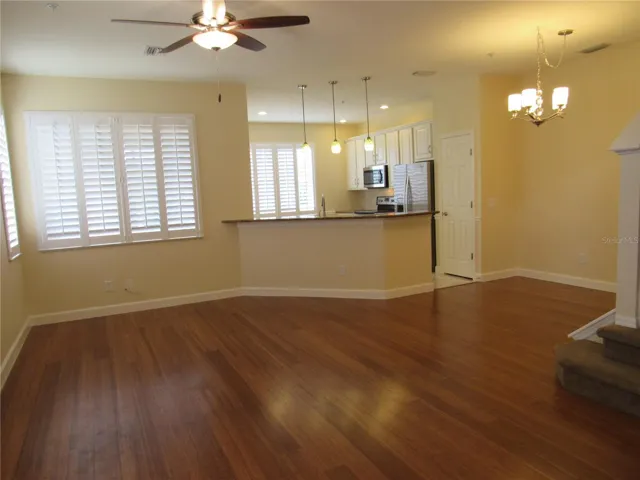 Spacious den & dining room just off the kitchen.