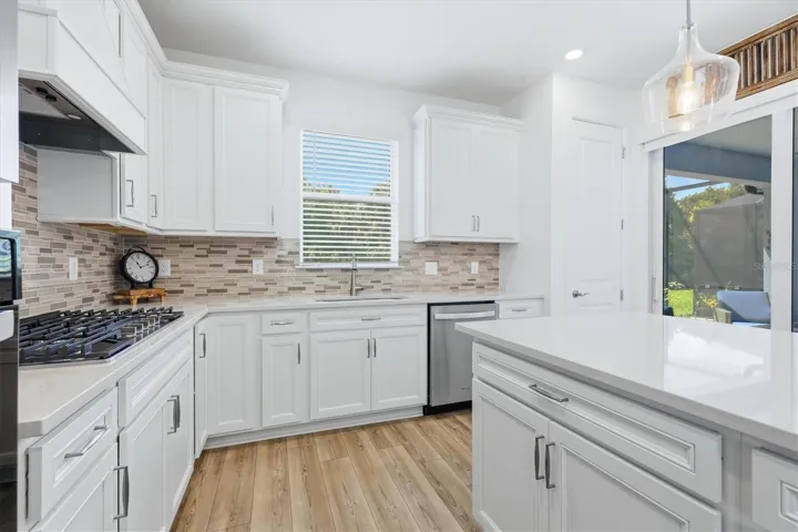 Most of the lower cabinets have pull out shelves