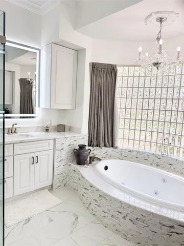 Primary Tub and vanity