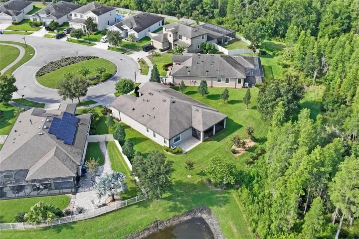 Side Aerial View of the Backyard at 21627 Pearl Crescent Ct.