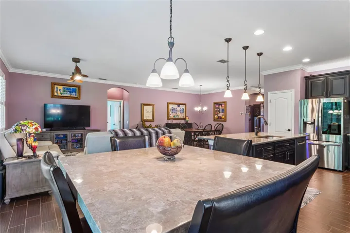 Eat-In Kitchen and Bar Area for Multiple Seating Options