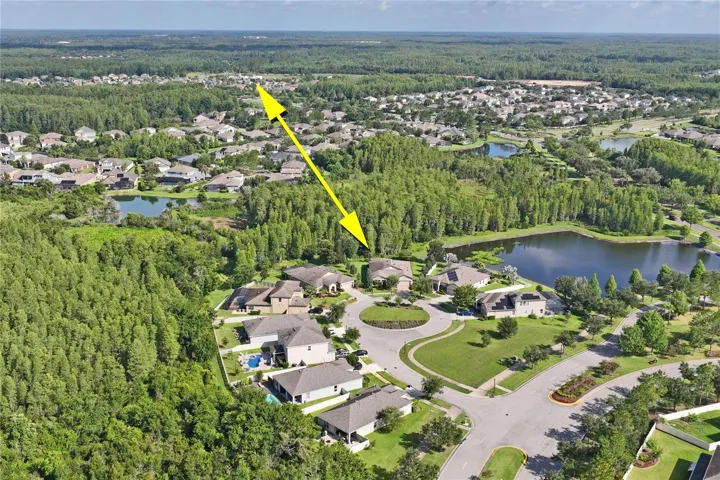 Aerial View of Pearl Crescent Ct. Cul-de-sac