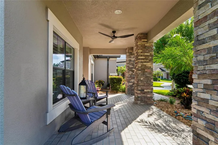 The Pavers Extend from the Front Patio to the Rear for Continuity.
