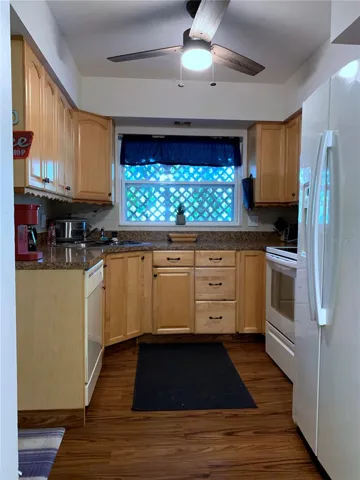 Kitchen, new ceiling fan moves a lot of air!
