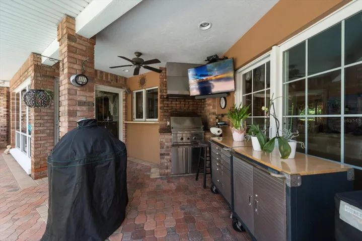 Outdoor grill area