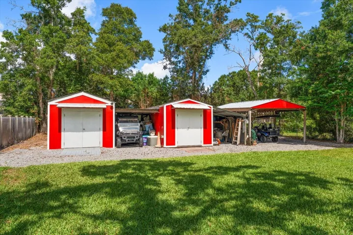 Outdoor sheds and pole barn