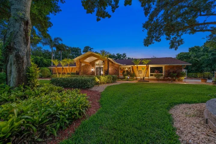 Lush landscaping