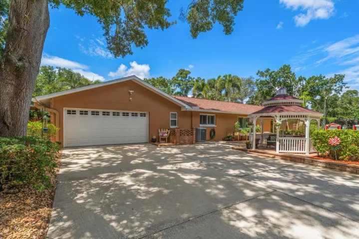 Garage and gazebo
