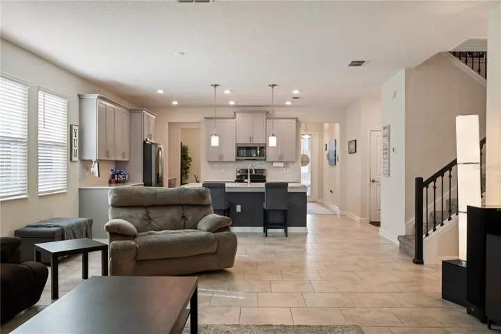 Living room, dinette, kitchen