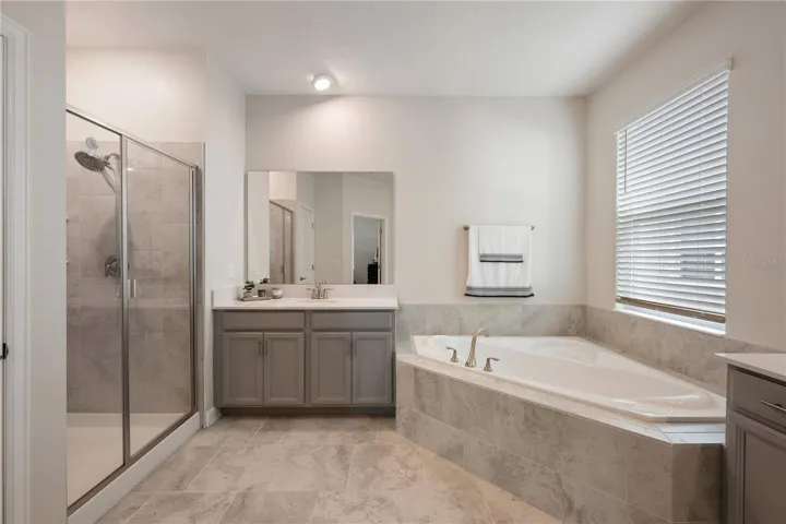 His and hers with a garden tub and shower