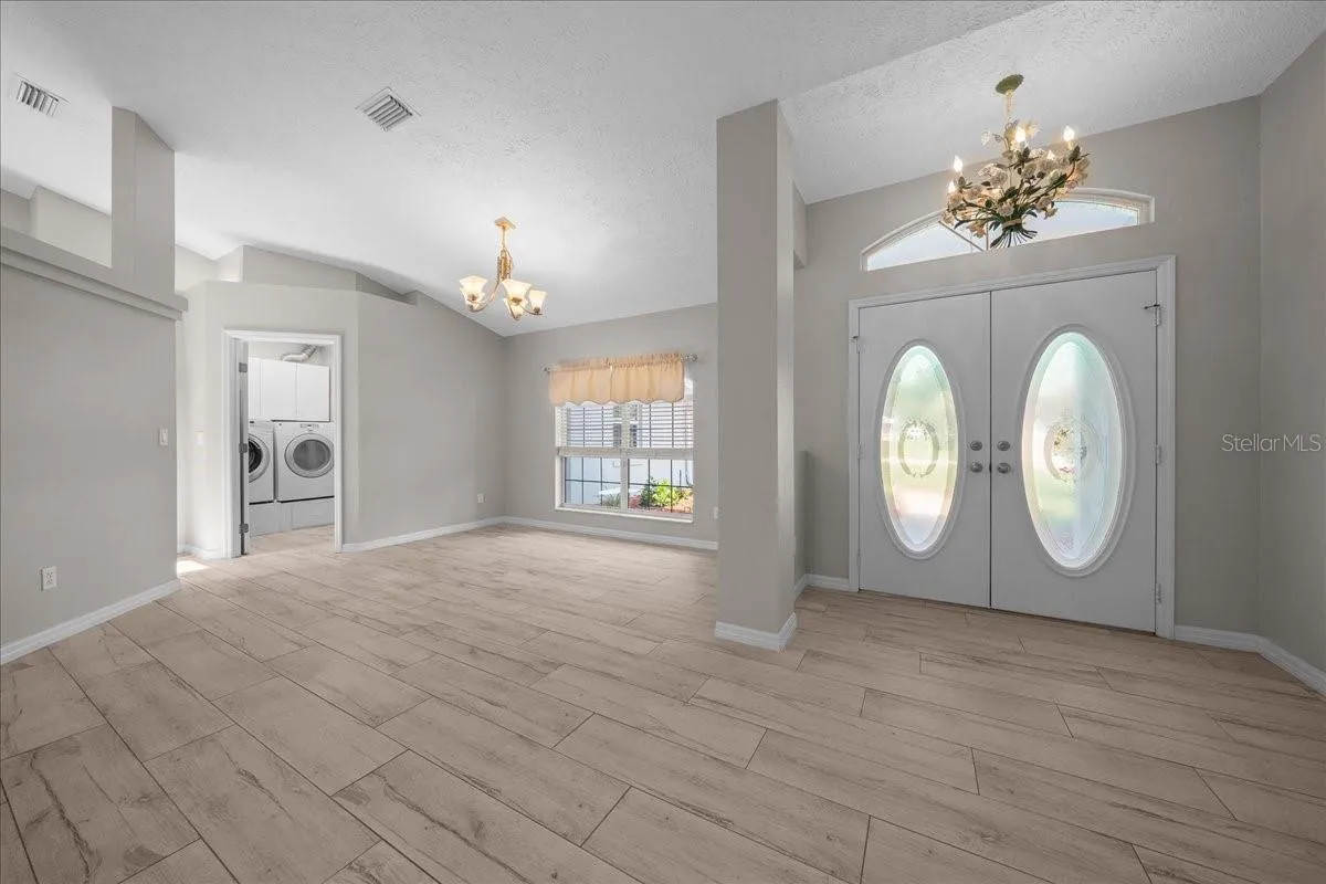 Entry and dining room