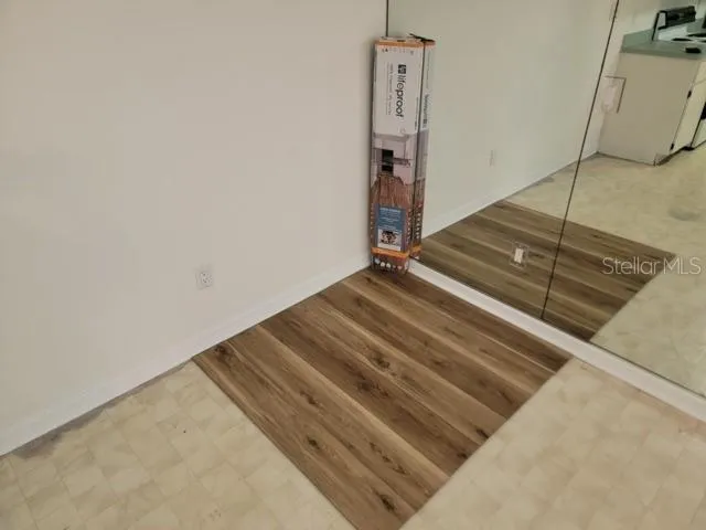 Sample of floors being installed throughout the entire home before closing.