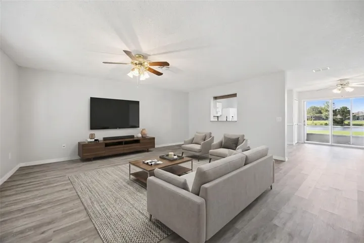 Virtually staged living room
