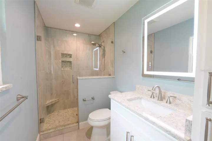 remodeled primary bathroom