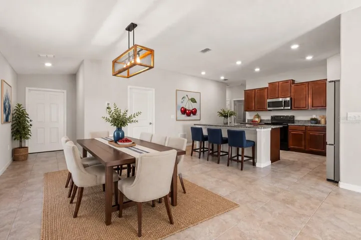 Virtually Staged - Dining Room and Living Room