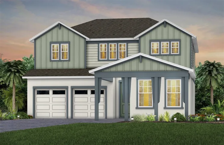 Exterior Design. Artistic rendering for this new construction home. Pictures are for illustrative purposes only. Elevations, colors and options may vary.