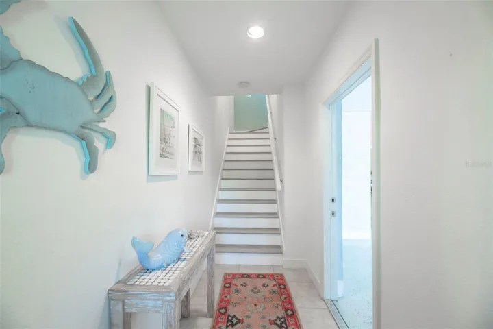 Stairs to the second floor living space