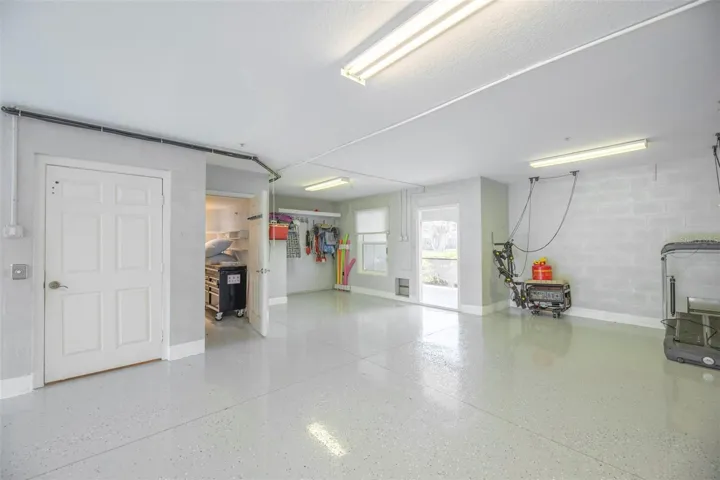 Storage room inside garage