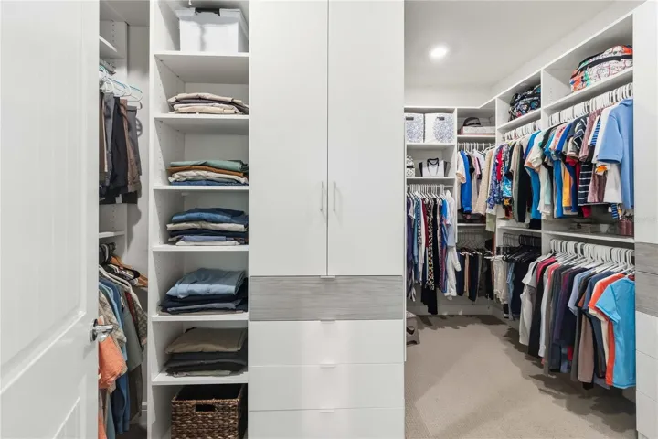 Walk-in Closet with California closet built-ins
