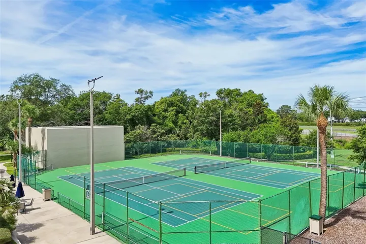Access to tennis court, and yes, you can play pickle ball here!