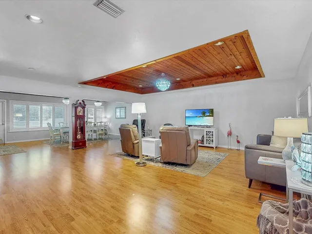 Massive amount of floor plan space. Unique wood plank ceiling