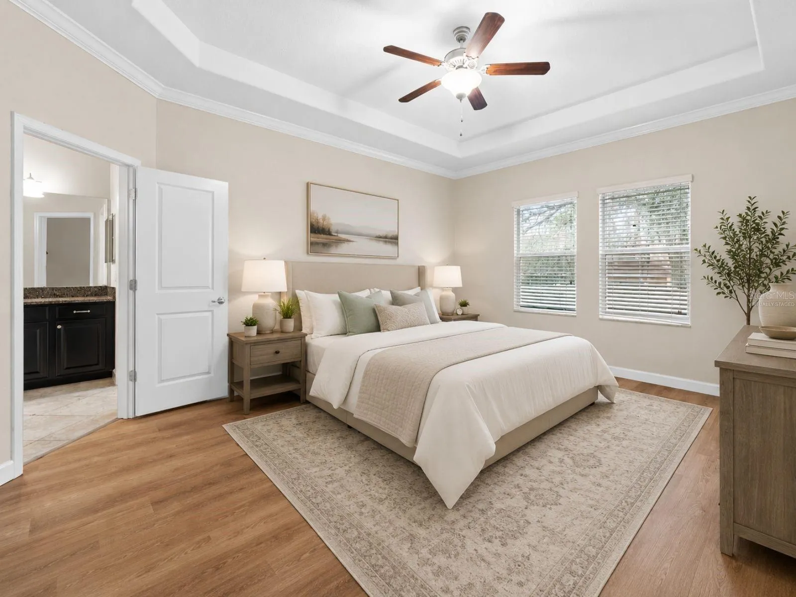 Virtually Staged: Primary Entryway To En-Suite