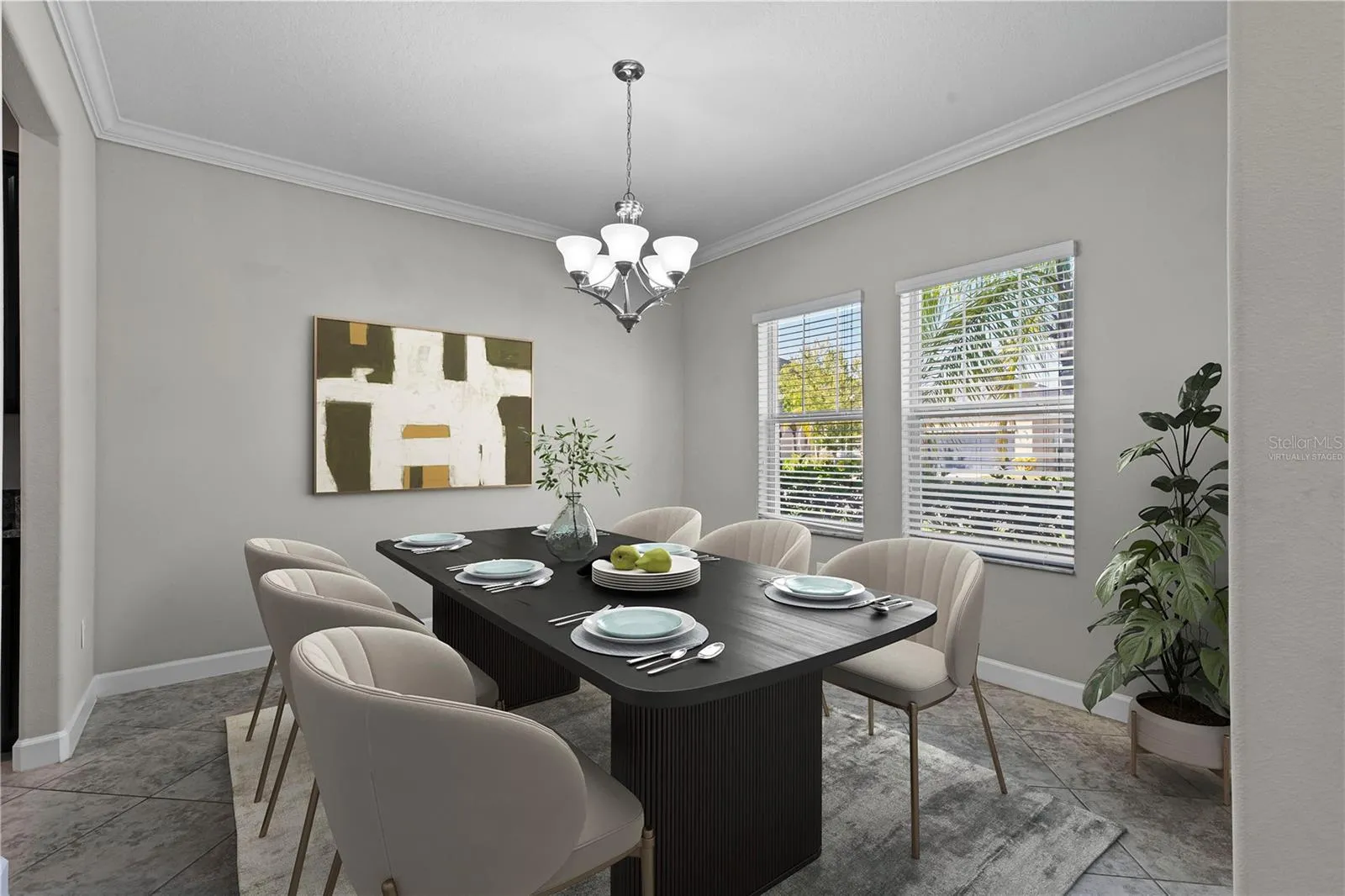 Virtually Staged: Formal Dining Room