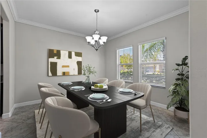 Virtually Staged: Formal Dining Room