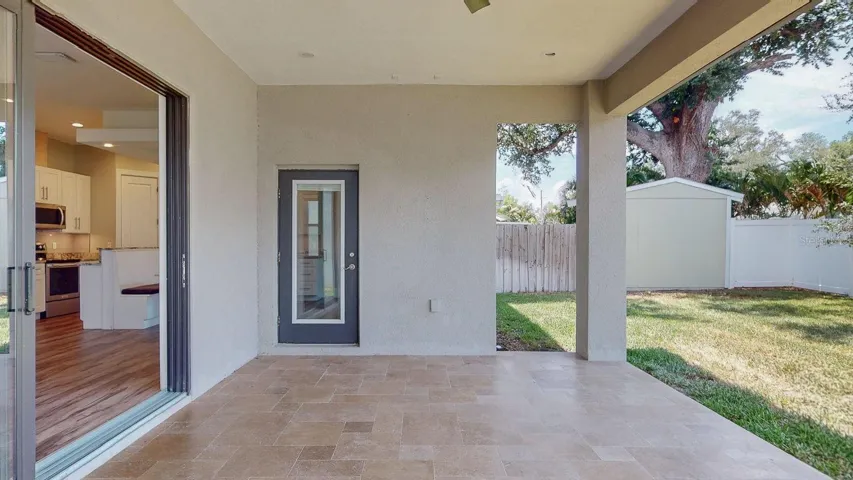 Covered back patio