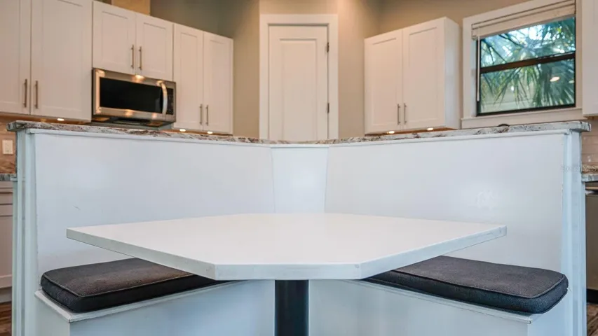 Unique sitting area in the kitchen