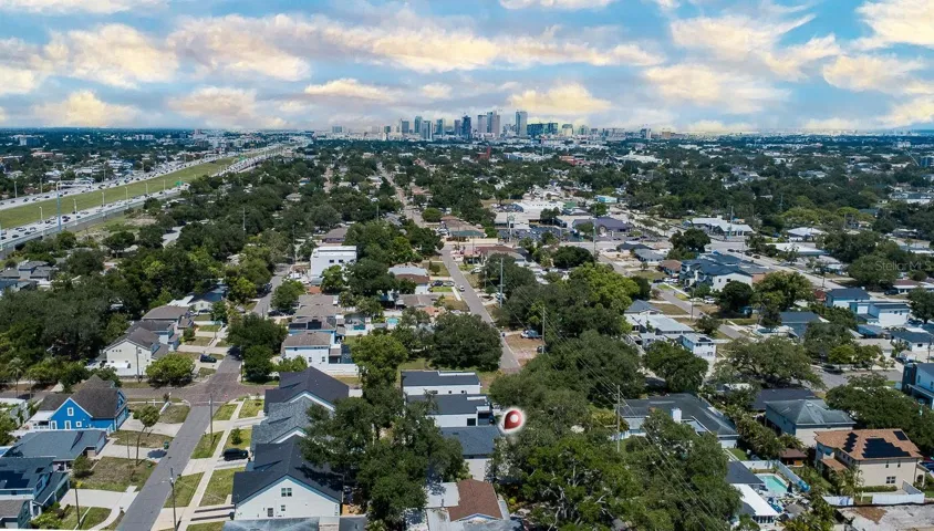 Facing east to downtown Tampa