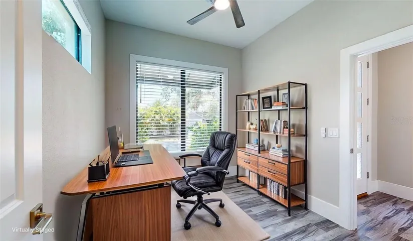 Virtually staged office