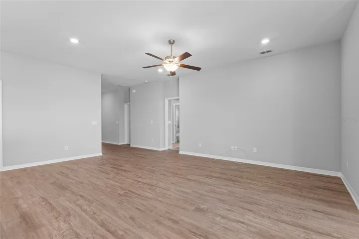 spacious family room
