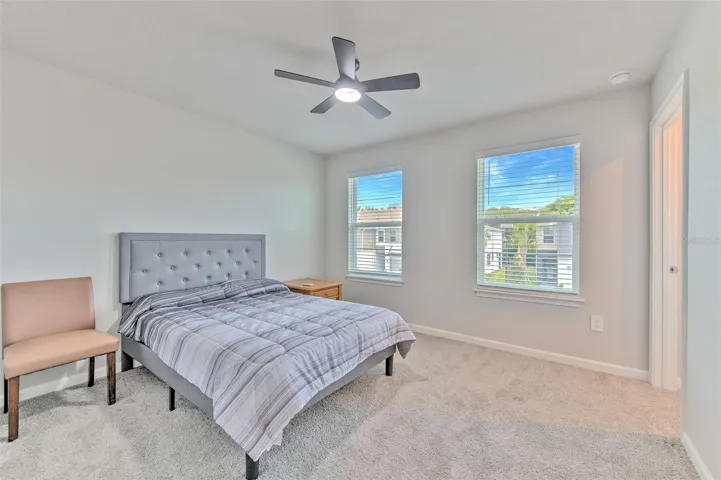 Bedroom 3 with Ceiling Fan & Walk-in Closet