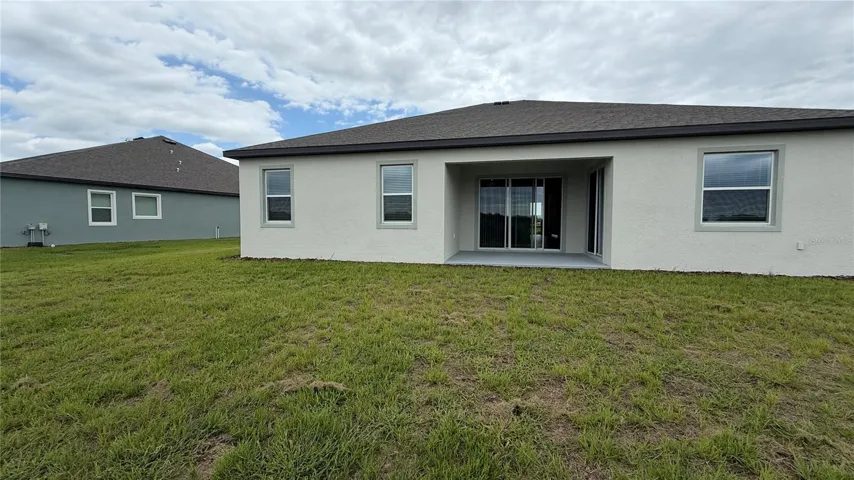 Rear of the home with covered lanai