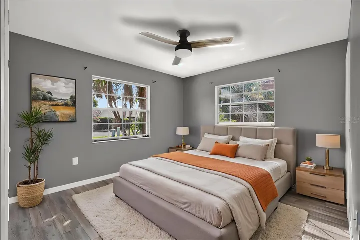 Virtually Staged Primary Bedroom