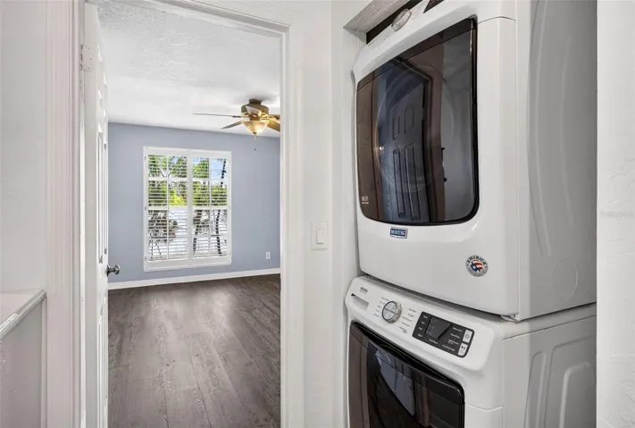 Second floor stackable washer &amp; dryer