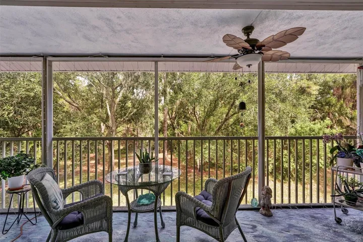 porch overlooking preserve area