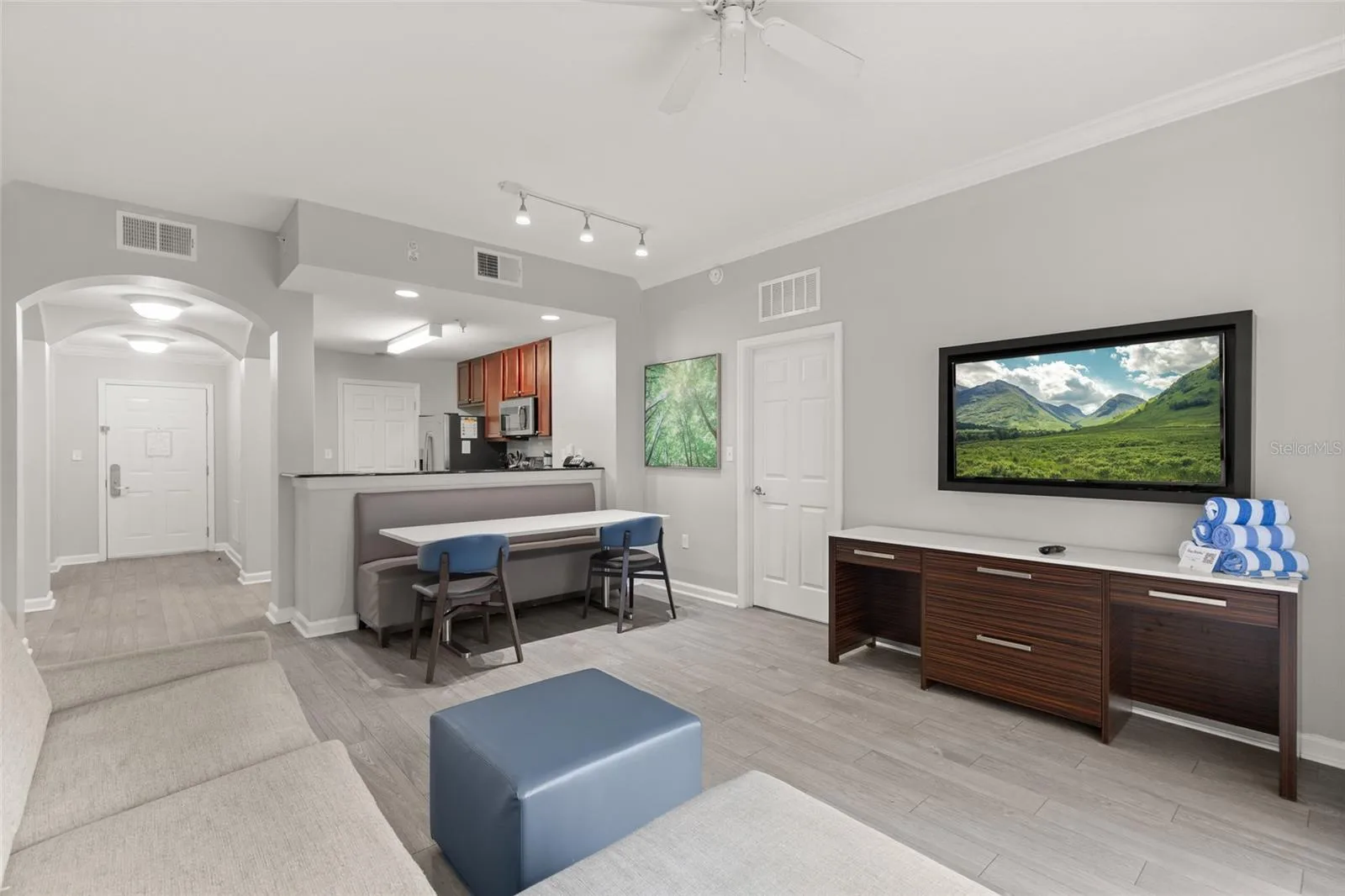 Open Floorplan Into Living Room & Kitchen Combo