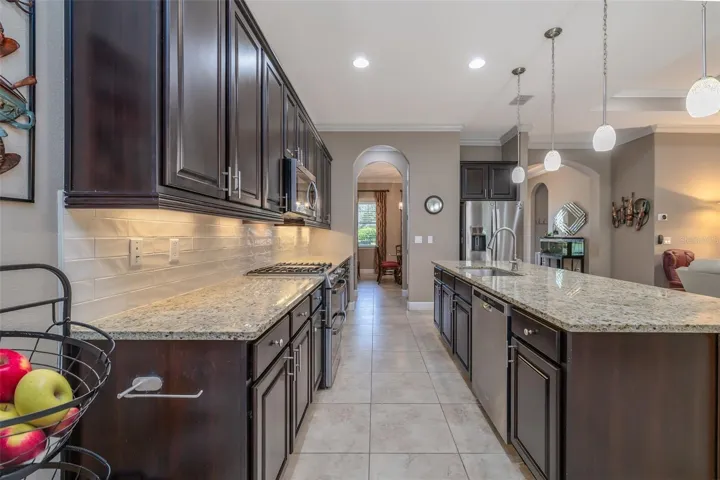 Granite Counters &amp; Subway Tile Backsplash