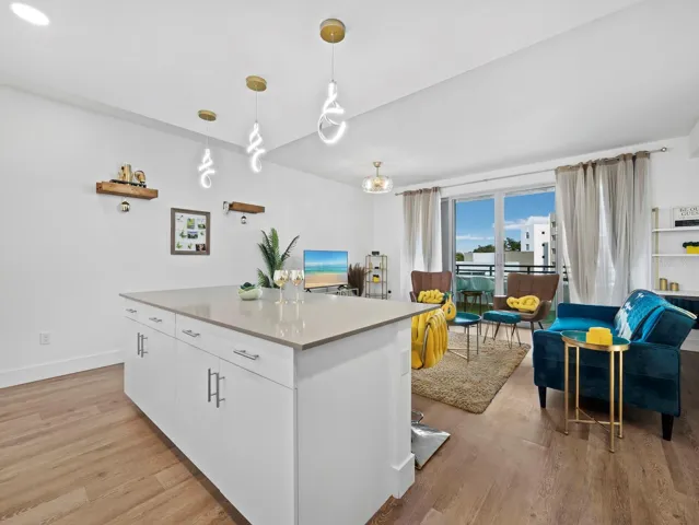 Huge island for meal prepping and entertaining.