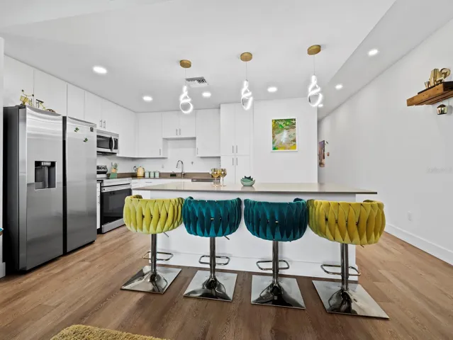 Spacious open concept of living and kitchen